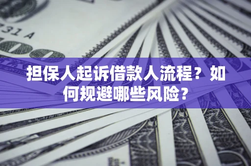 北京担保人起诉借款人流程？如何规避哪些风险？