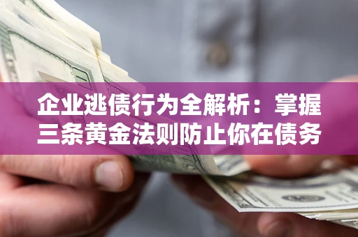 北京企业逃债行为全解析：掌握三条黄金法则防止你在债务乱局中“踩雷”