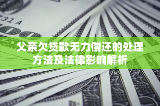 北京父亲欠贷款无力偿还的处理方法及法律影响解析