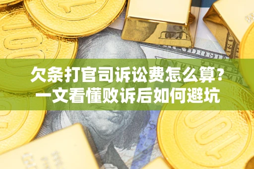 北京欠条打官司诉讼费怎么算？一文看懂败诉后如何避坑